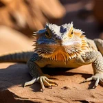 파충류 종별 온도 조절법 - **Prompt 1: A Vibrant Desert Enclosure with a Content Bearded Dragon**
    "A photorealistic image o...