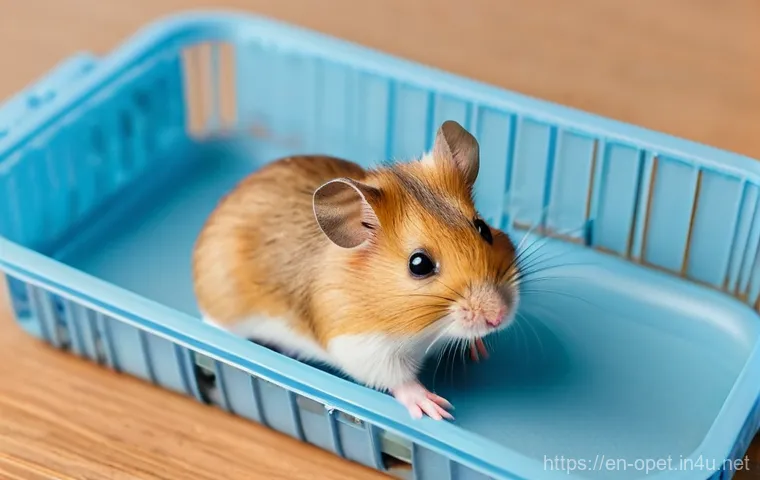 햄스터 집 청소 방법 - **Prompt 1: The Prepared Caregiver's Arsenal**
    A bright, well-lit, top-down shot of a clean work...