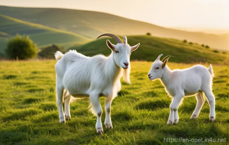 염소 무리 동작 관찰 - Image Prompt 1: The Symphony of Bleats**